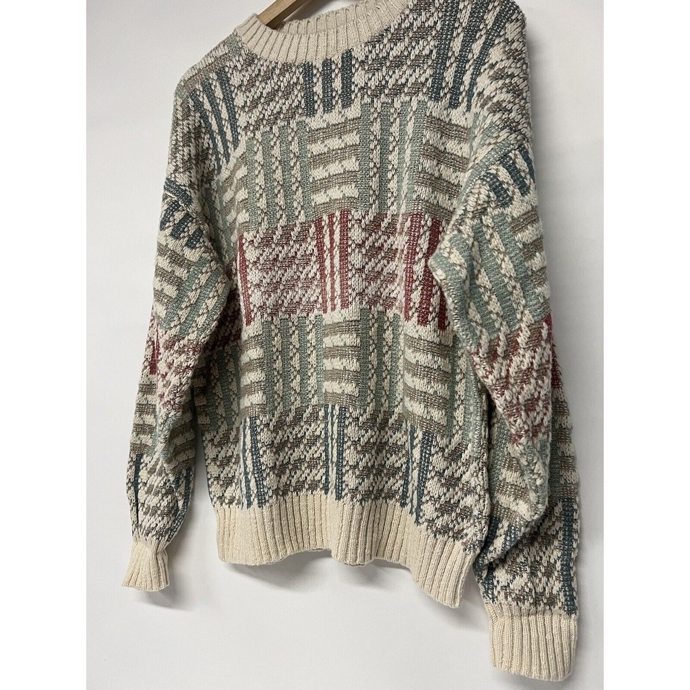Vintage Sweater Crossings Cotton Knit Soft M - Picture 2 of 5
